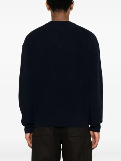 Maison Kitsuné Bold Fox Head Patch Regular Jumper In Lambswool In Black