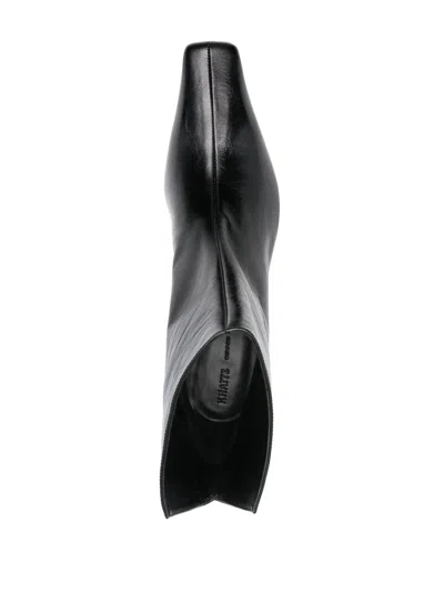 Khaite Ona Leather Ankle Boots