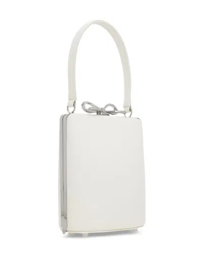 Self-portrait Self Portrait Women Bow Leather Bucket Bag In White