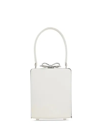 Self-portrait Self Portrait Women Bow Leather Bucket Bag In White
