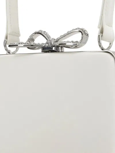 Self-portrait Self Portrait Women Bow Leather Bucket Bag In White