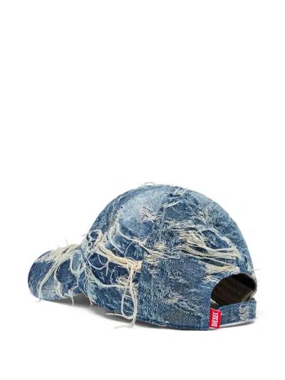 Diesel Curved Brim Distressed Ripped Worn Hat