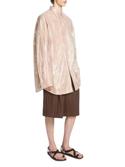 Dries Van Noten Camicia A Sbuffo In Neutral
