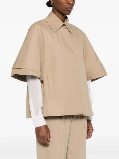 Max Mara Word Of Sand Boxy Jacket In Neutral