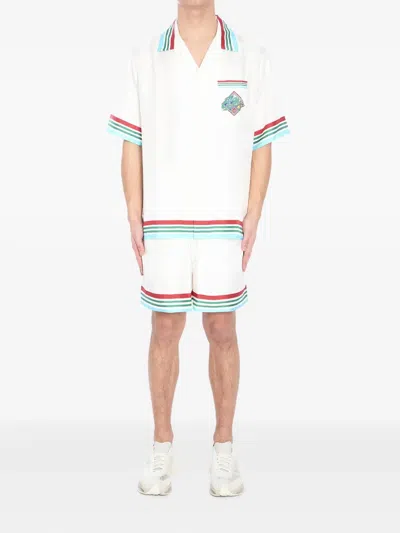 Casablanca Casa Way World Series Silk Shirt In White