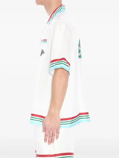 Casablanca Casa Way World Series Silk Shirt In White