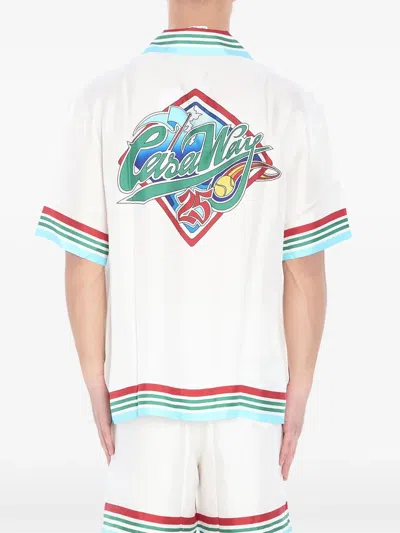 Casablanca Casa Way World Series Silk Shirt In White