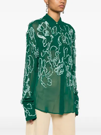 Dries Van Noten Sequins Embellished Shirt Celina