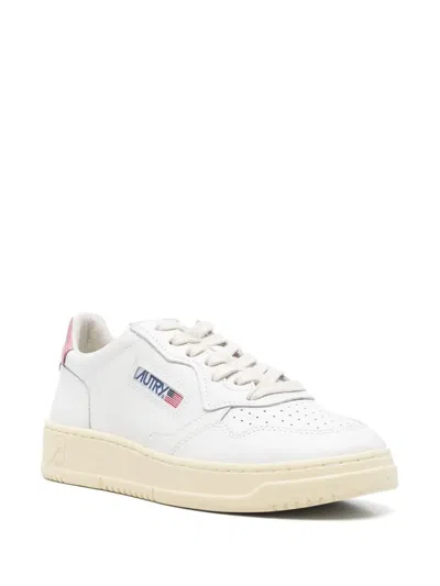 Autry Medalist Low Sneakers In White And Polignac Leather Shoes In White