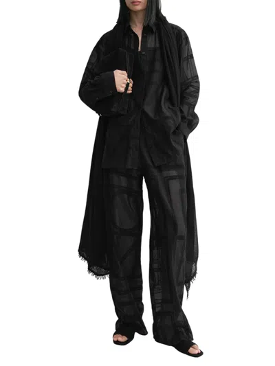 Totême Toteme Shirt With Monogram In Black