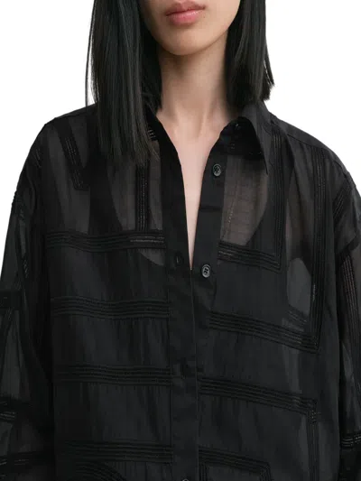 Totême Toteme Shirt With Monogram In Black