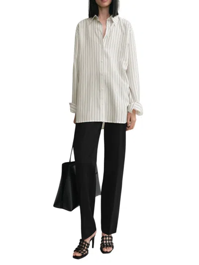 Totême Striped Shirt With Inward Box Pleat