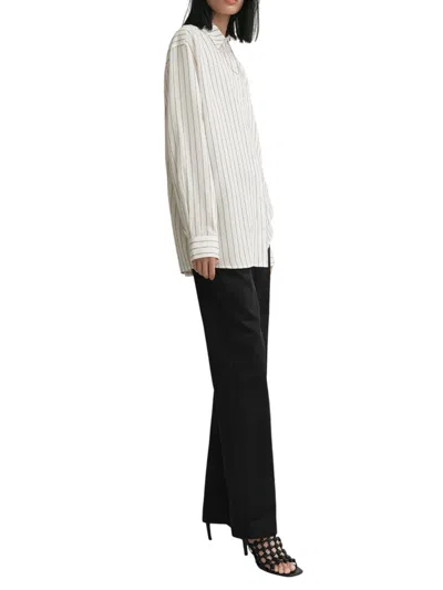 Totême Striped Shirt With Inward Box Pleat