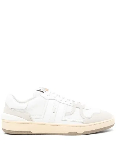 Lanvin Mesh And Leather Clay Sneakers With
