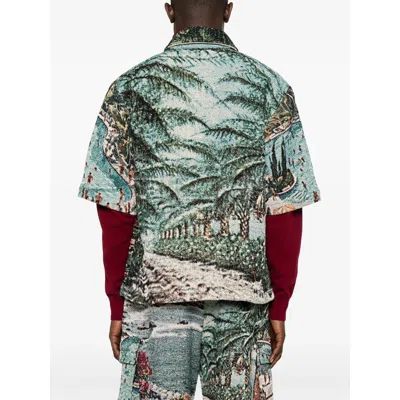 Amiri Short Sleeve Shirt In Blue