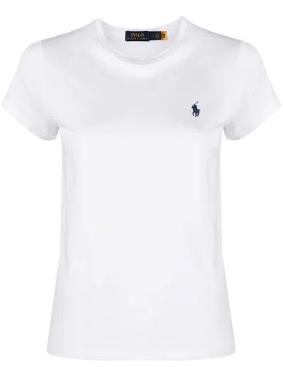 Polo Ralph Lauren Cotton Jersey Crewneck T-shirt In White