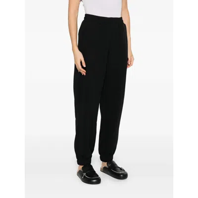 Calvin Klein Logo Terry Pant Elastic Waistband In Black