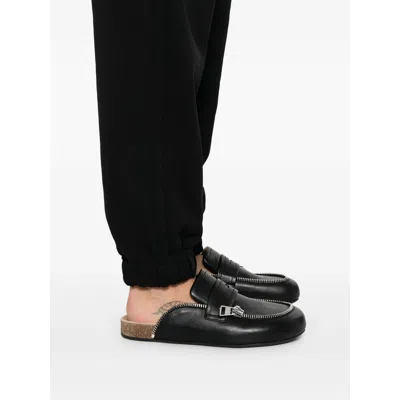 Calvin Klein Logo Terry Pant Elastic Waistband In Black