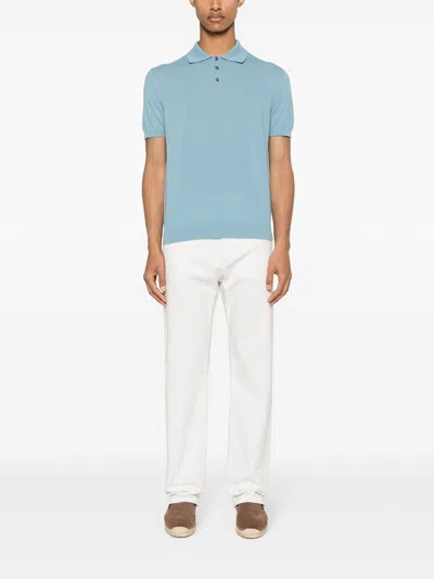 Malo Cotton Polo Shirt In Blue