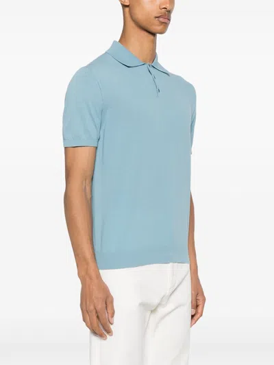 Malo Cotton Polo Shirt In Blue