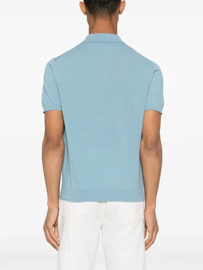 Malo Cotton Polo Shirt In Blue