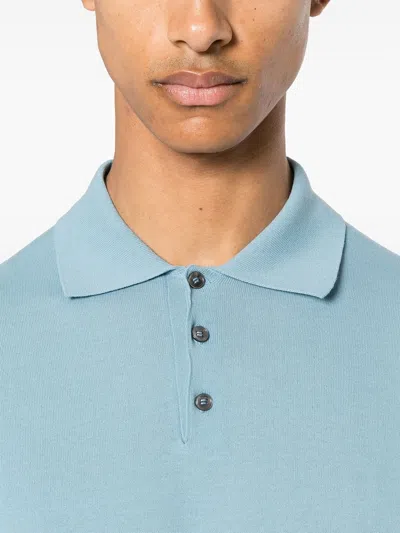 Malo Cotton Polo Shirt In Blue