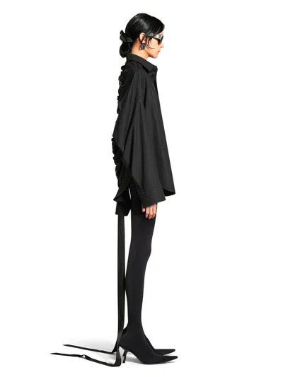 Balenciaga Cotton Poplin Lace-up Shirt