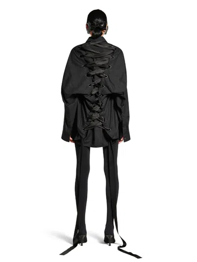 Balenciaga Cotton Poplin Lace-up Shirt