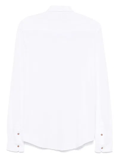 Eleventy Mens Light Gray Texas Flap-pocket Cotton Shirt