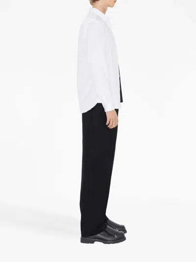Burberry White Shirt In Cotton Poplin In White
