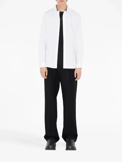 Burberry White Shirt In Cotton Poplin In White