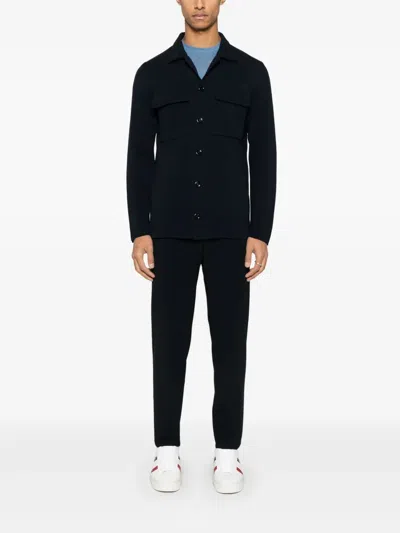 Lardini Collared Cotton Jacket With Multiple Pockets