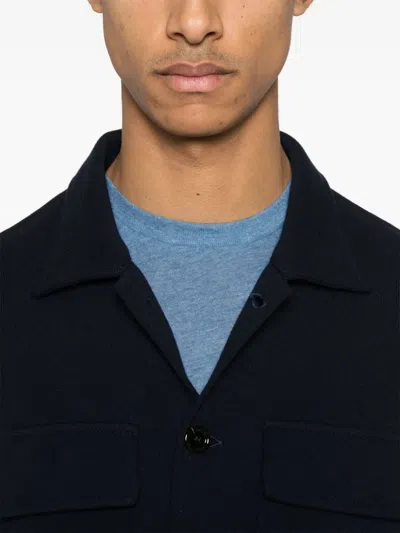 Lardini Collared Cotton Jacket With Multiple Pockets