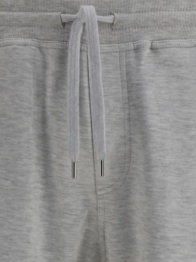 Brunello Cucinelli Stylish Cotton Jogger Trousers In Gray
