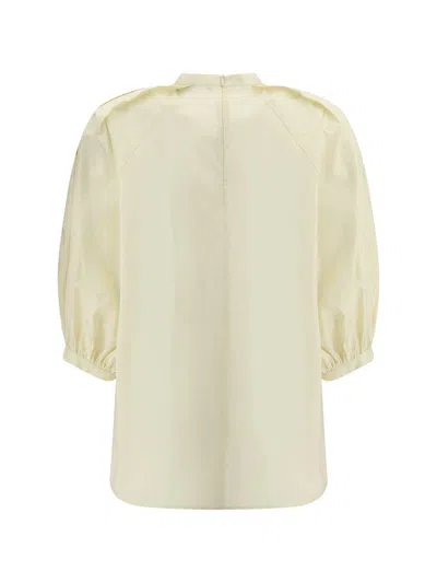 Fabiana Filippi Balloon Sleeved High-neck Blouse In Yellow