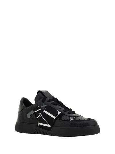 Valentino Garavani Vltn Ribbon Sneakers In Black