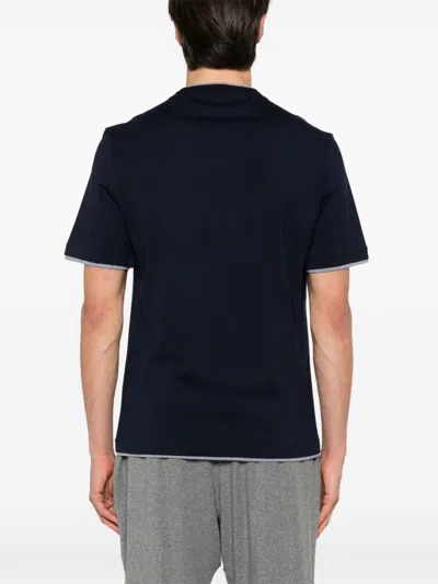 Brunello Cucinelli Cotton Jersey Crew Neck T-shirt With Logo Clothing