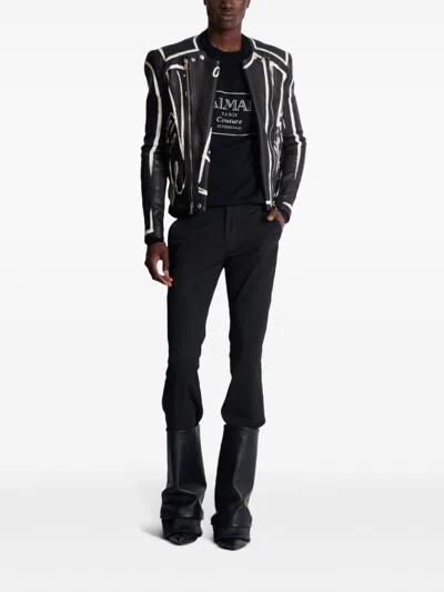 Balmain High Fashion Knit Sweater In Black