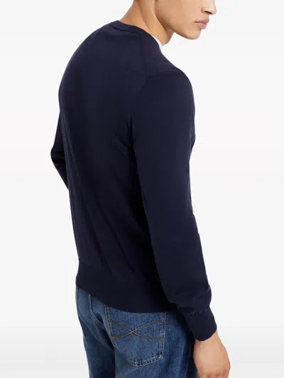 Brunello Cucinelli Crew Neck Jumper In Blue