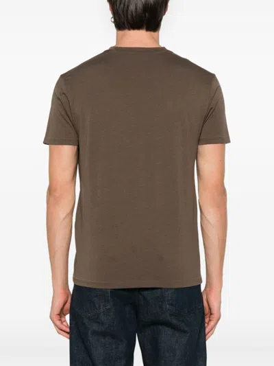 Tom Ford Regular Fit T-shirt In Lyocell And Cotton