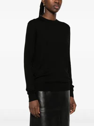Totême Crewneck Knit Long Sleeves In Black