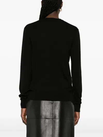 Totême Crewneck Knit Long Sleeves In Black