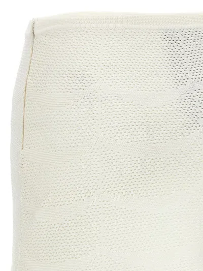 Tom Ford Crochet Mini Skirt With Elastic Waistband In White
