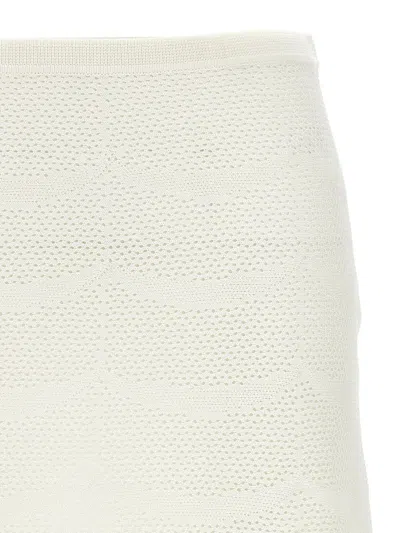 Tom Ford Crochet Mini Skirt With Elastic Waistband In White