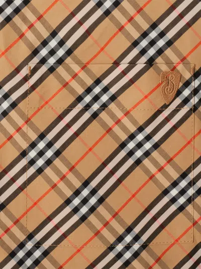 Burberry Women's Cropped Check Cotton Shirt In Neutral