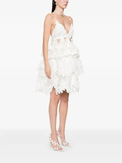 Zimmermann Crush Short Dress In White