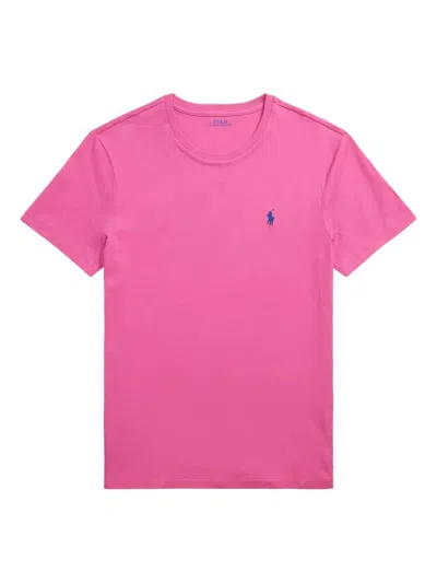 Polo Ralph Lauren Custom Slim Fit Jersey T-shirt Clothing In Pink