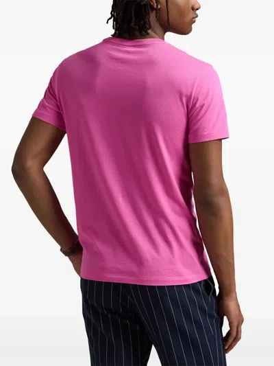 Polo Ralph Lauren Custom Slim Fit Jersey T-shirt Clothing In Pink