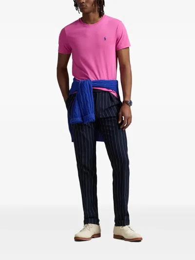 Polo Ralph Lauren Custom Slim Fit Jersey T-shirt Clothing In Pink