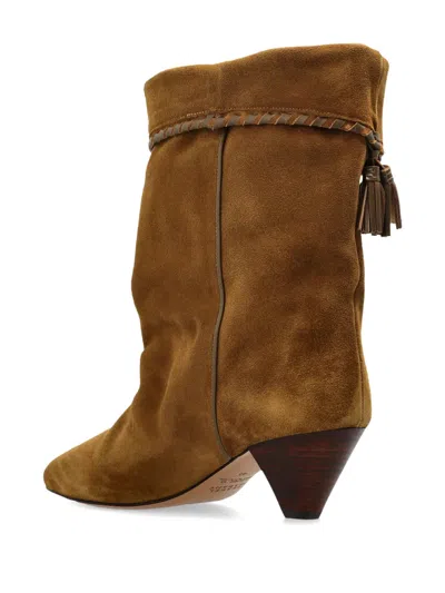 Isabel Marant Dalby Tasseled Leather-trimmed Suede Ankle Boots